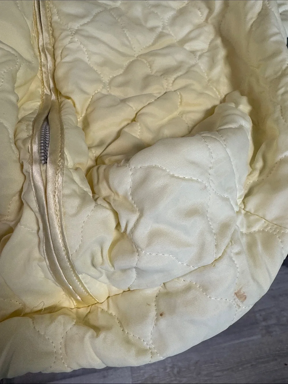Vintage Cream Quilted Baby Jacket and swaddle